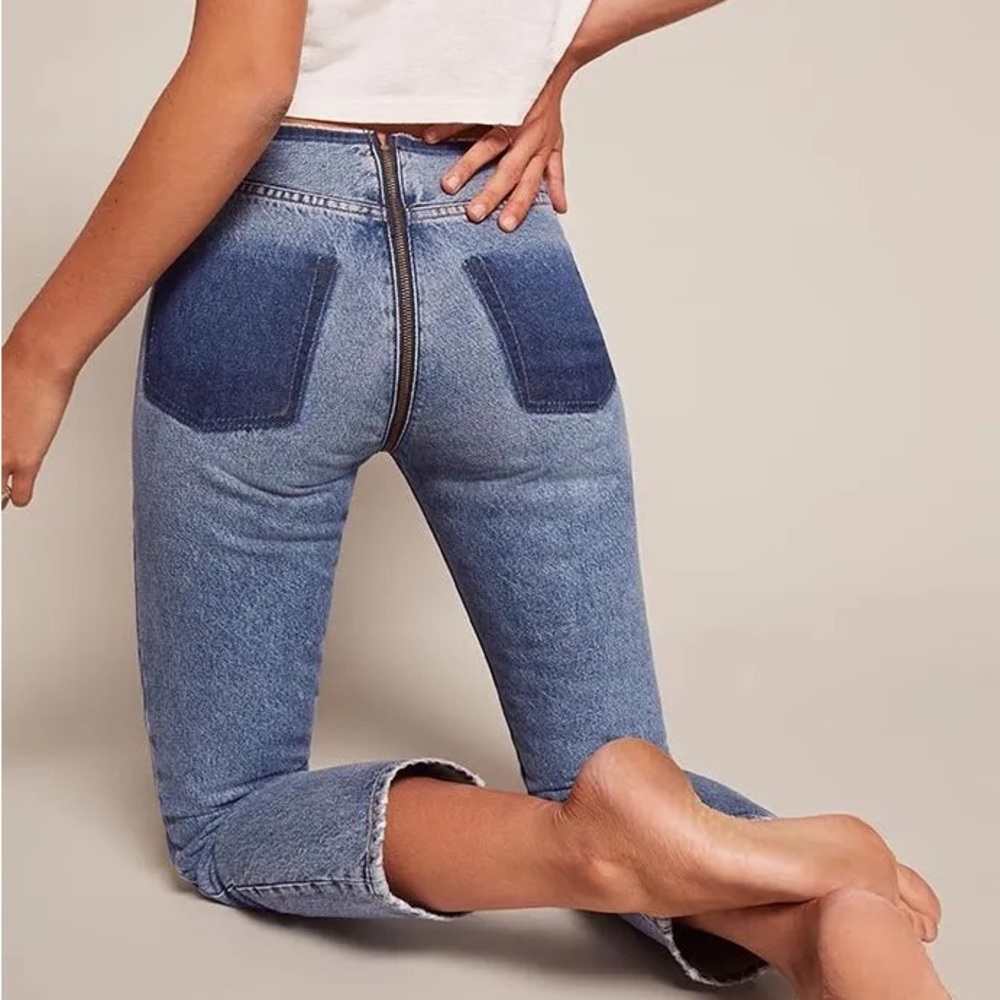 Reformation Zipper Jeans in Celtic size 25